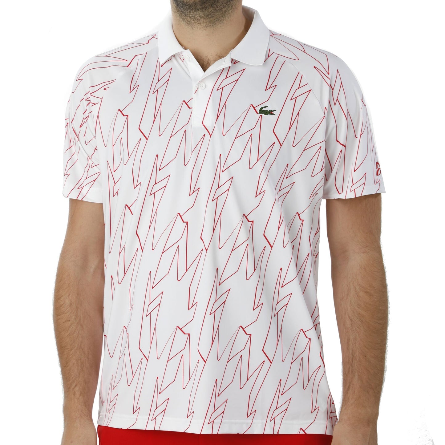 Polo Sport Lacoste x Novak Djokovic – Edición Gráfica "White Motion"