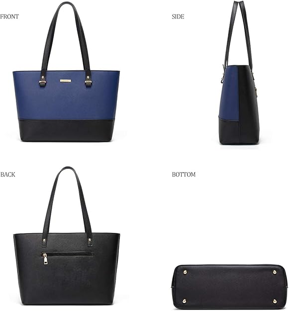 Bolso Tote Elim & Paul Azul con negro Premium