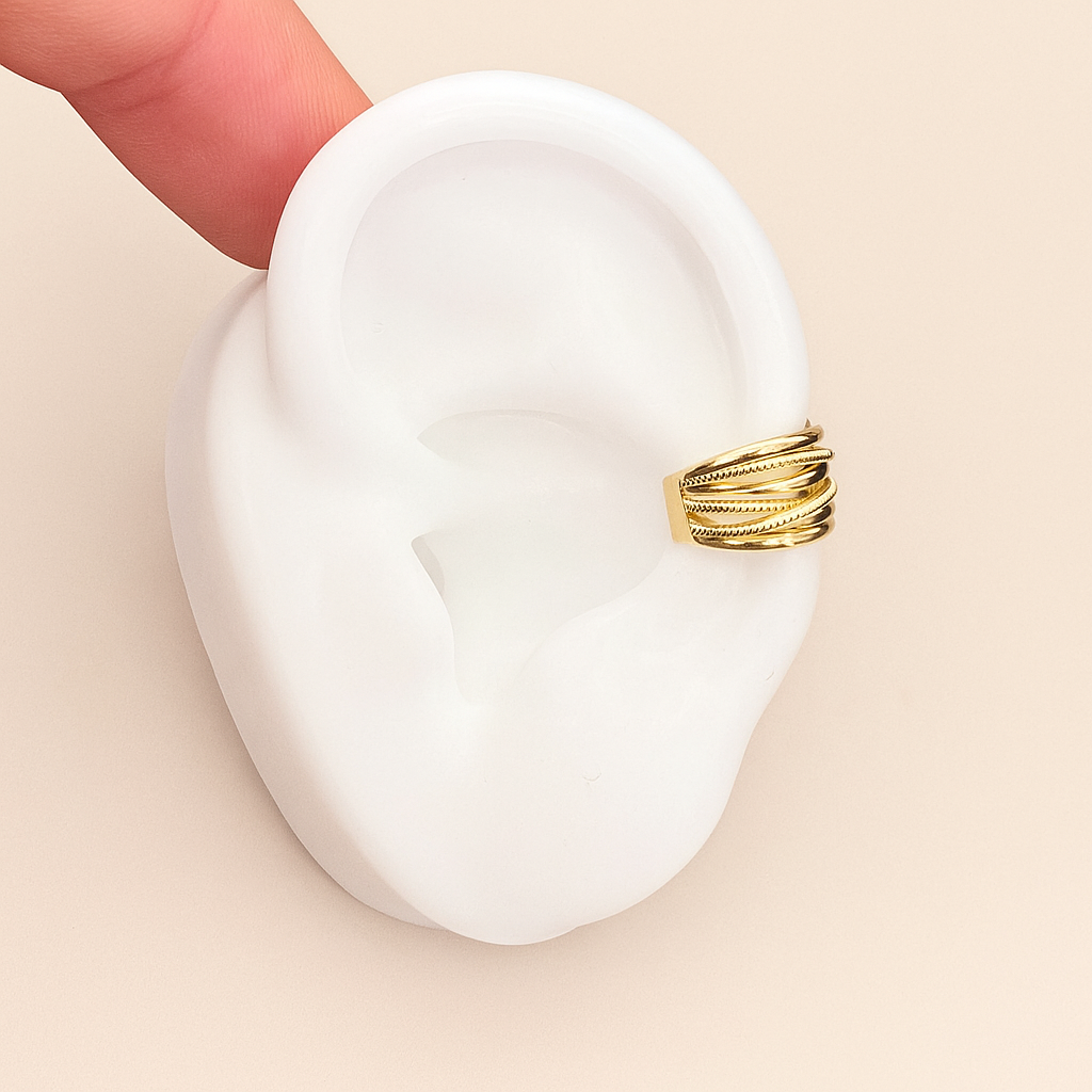 Earcuff Multi-Texture Stack by LIRIO