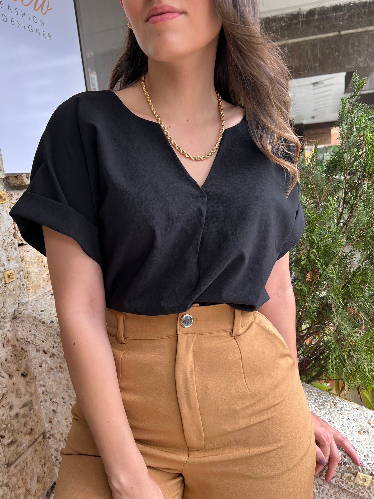 Blusa By Paola Forero Sofia Negra BPF025