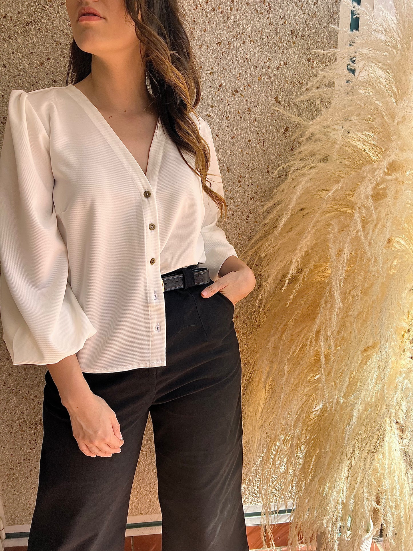 Blusa By Paola Forero Mia blanco Hueso BPF028