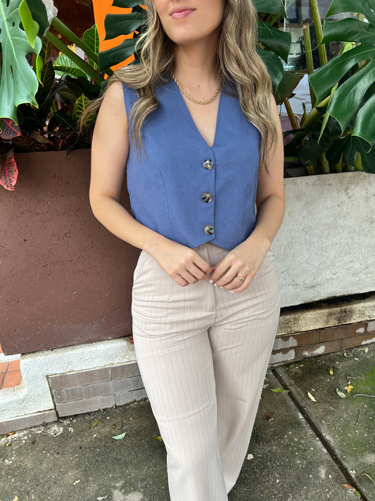 Chaleco By Paola Forero Pauli Azul acero BPF034