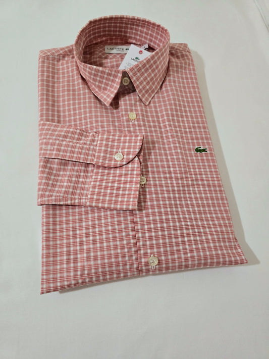 Camisa Lacoste Roja a cuadros Slim Fit - CH4981