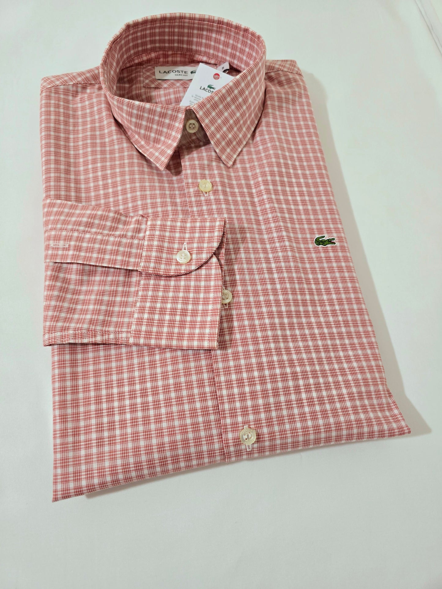 Camisa Lacoste Roja a cuadros Slim Fit - CH4981