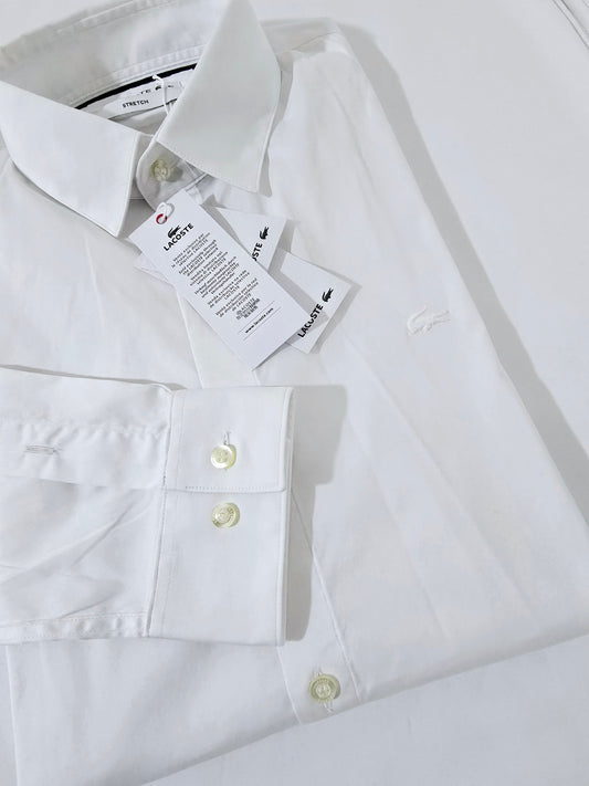 Camisa Lacoste Blanca Slim Fit Stretch - CH0431