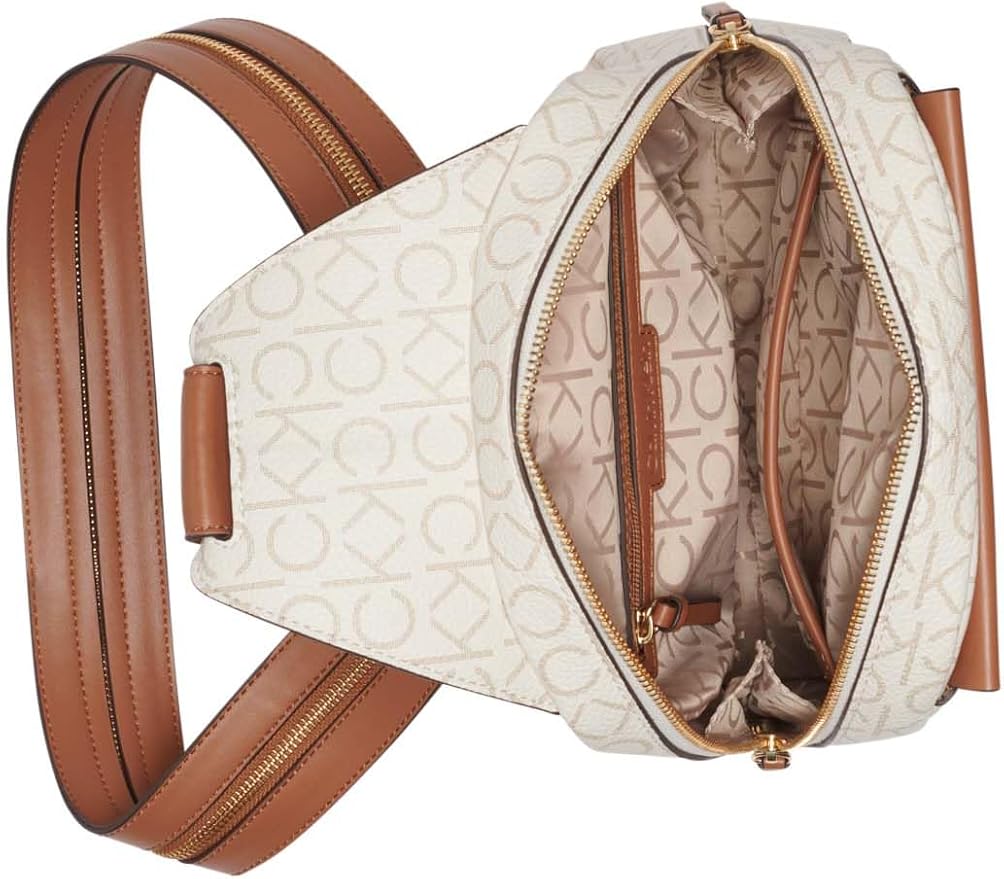 Calvin Klein Myra Convertible: Mochila y Bandolera 2-en-1 en Monograma