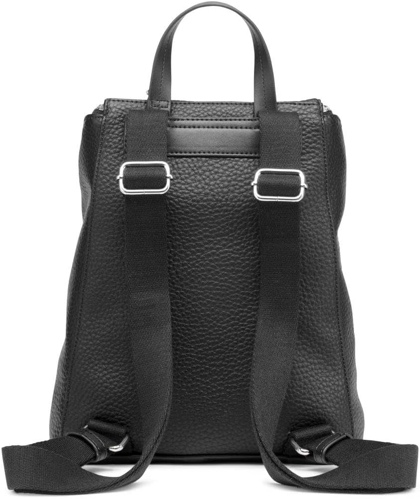 Calvin Klein Zulle Backpack: Lujo Moderno y Organización Superior en Negro/Plata