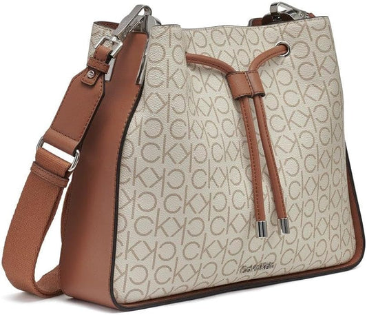 Bolso Hobo Calvin Klein Fay - Edición Monograma Premium