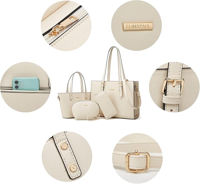 Bolso Crossbody Elim & Paul Beige - Diseño Mediano Versátil