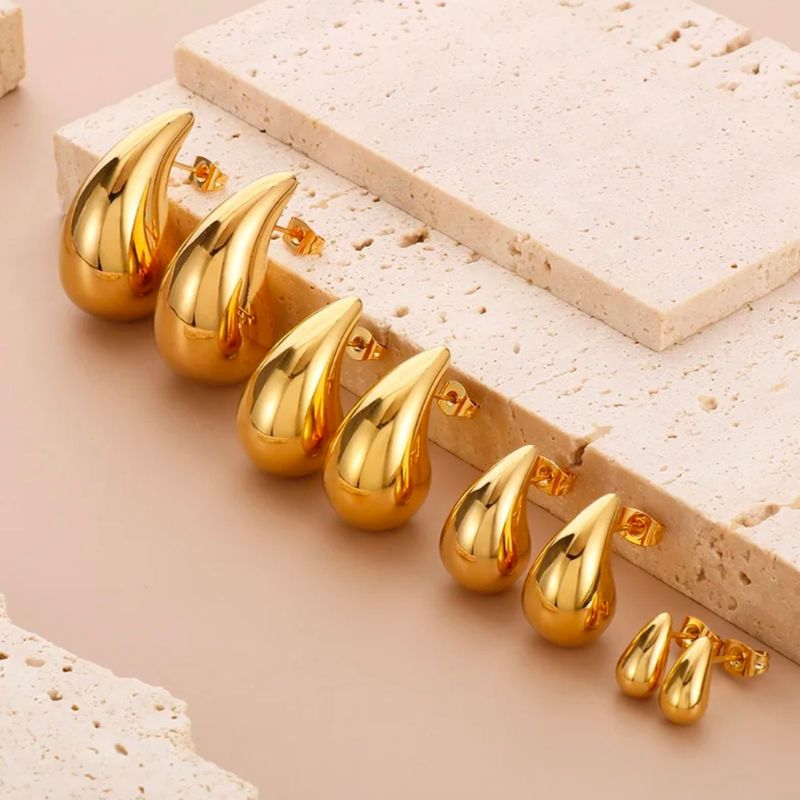 Aretes Golden Drop  Grandes By LIRIO