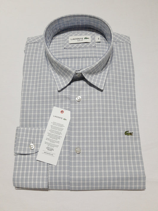 Camisa Lacoste Blanca con cuadros Slim Fit - CH0401