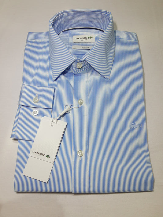 Camisa Lacoste Azul con rayas Slim Fit Stretch - CH0436