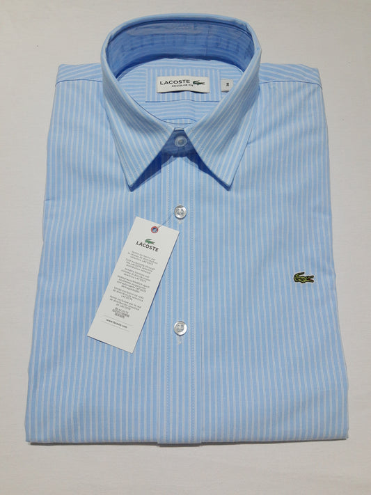 Camisa Lacoste Azul con rayas Regular Fit - CH0462
