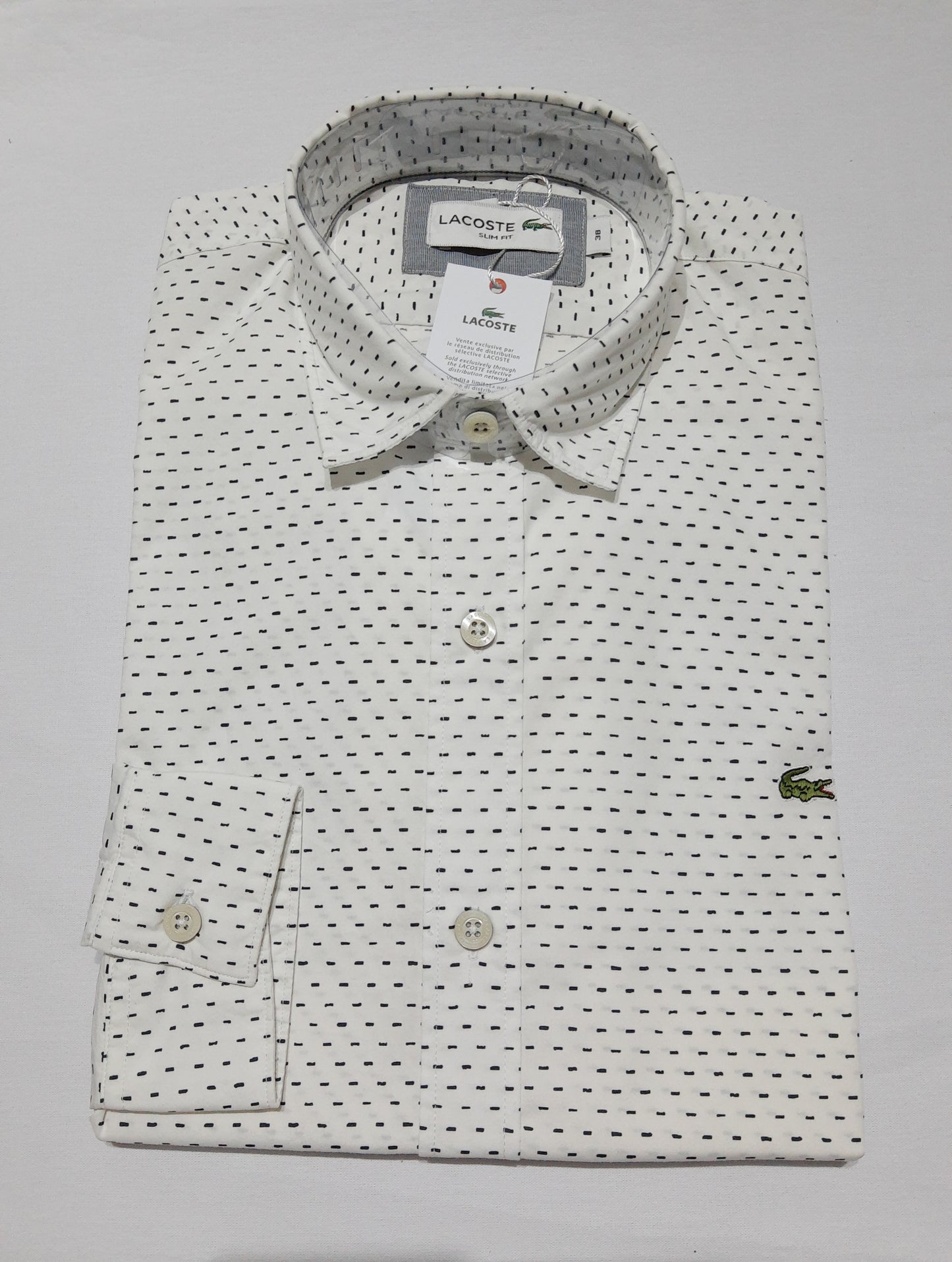 Camisa Lacoste Blanco con detalles Slim Fit - CH0488
