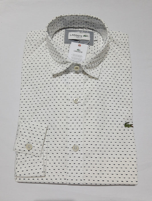 Camisa Lacoste Blanco con detalles Slim Fit - CH0488