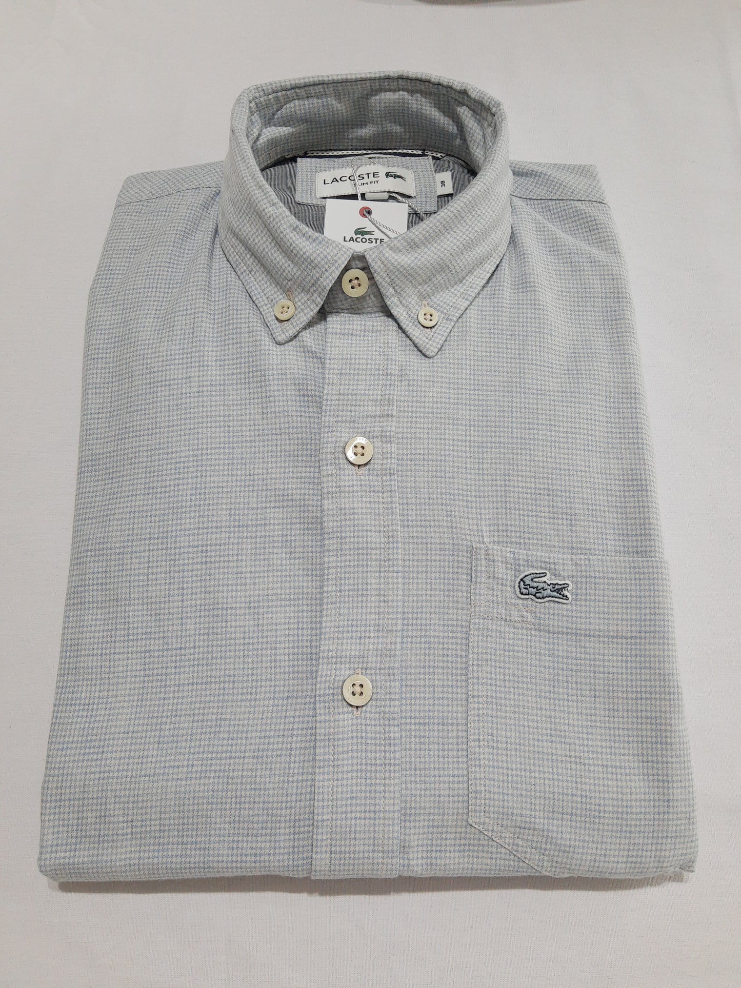 Camisa Lacoste Azul con detalles Slim Fit - CH0929