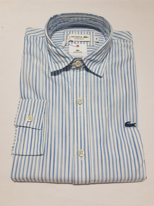 Camisa Lacoste Blaco con rayas Regular Fit - CH2291