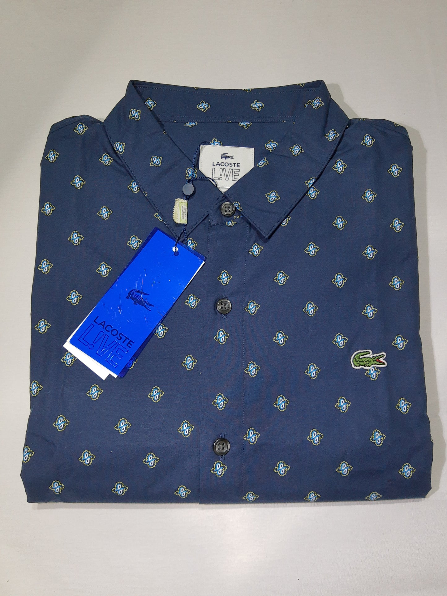 Camisa Lacoste Azul oscuro con detalles LIVE - CH3840