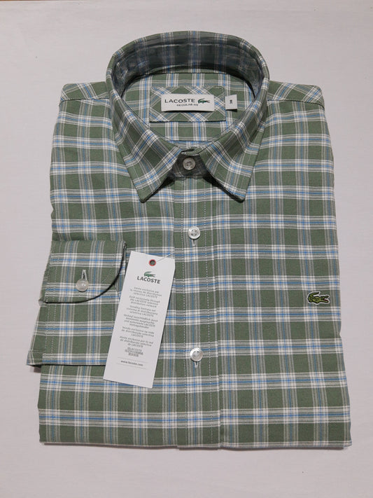 Camisa Lacoste Verde con cuadros Regular Fit - CH5382