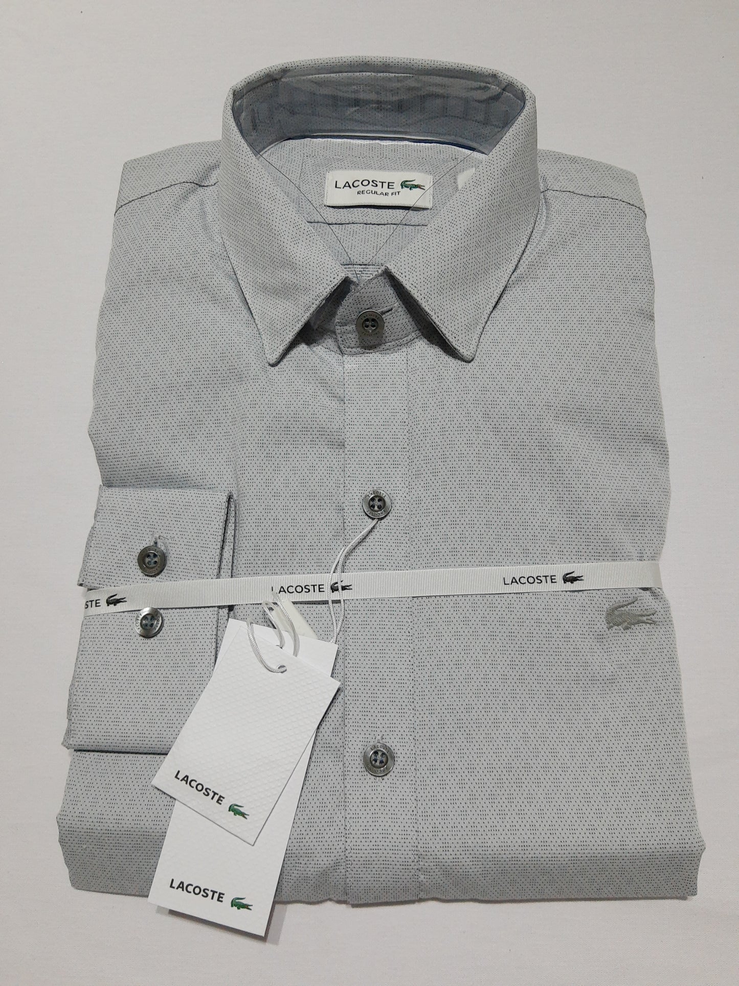 Camisa Lacoste Gris con detalles Regular Fit - CH5390