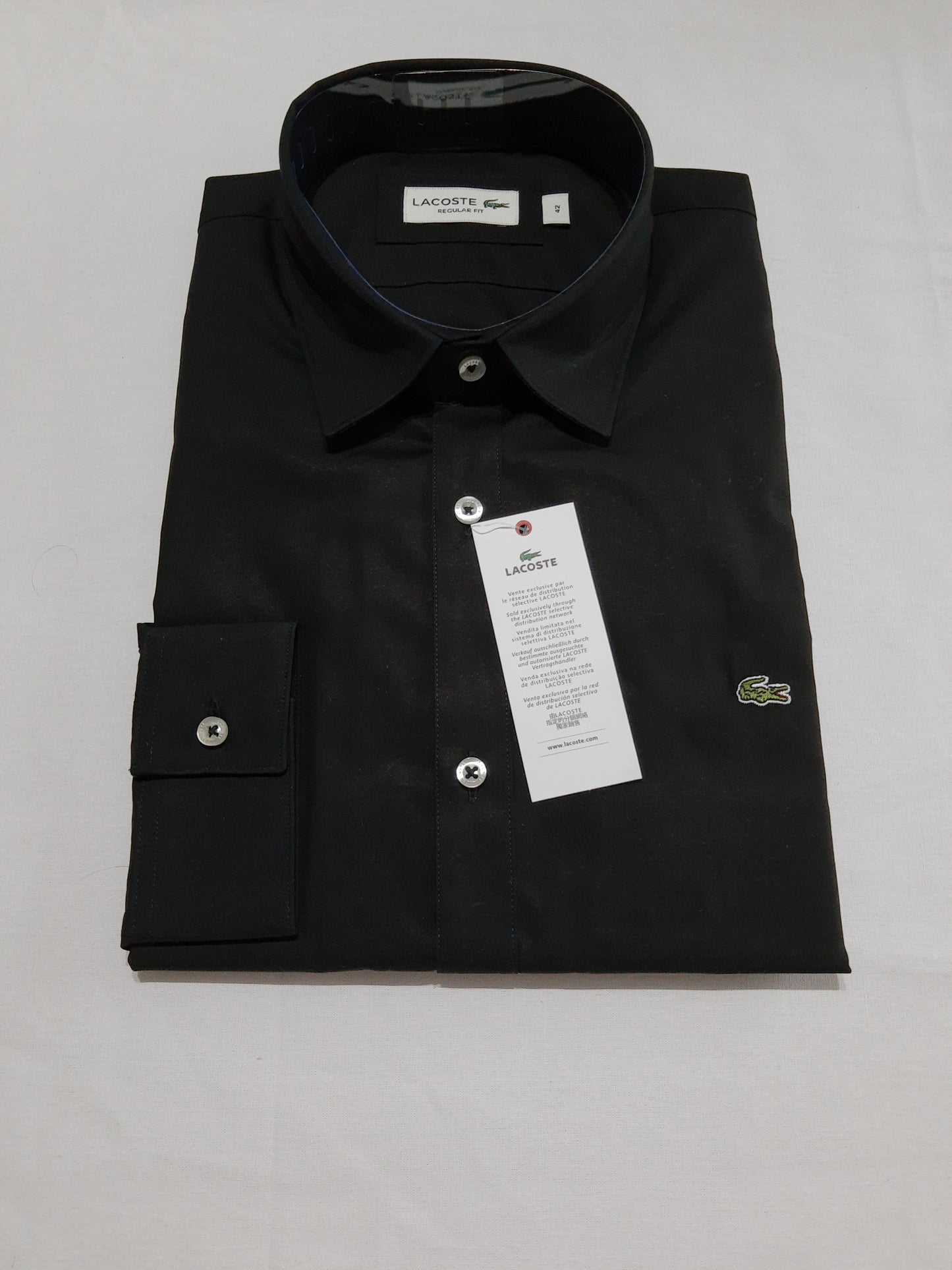 Camisa Lacoste Negro Regular Fit - CH9081