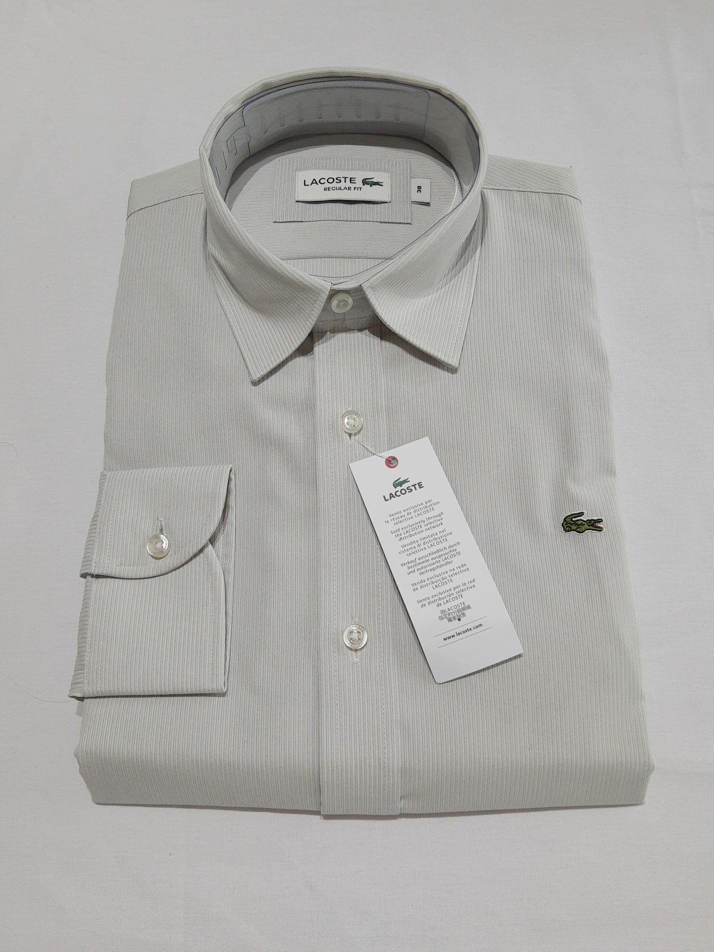 Camisa Lacoste Gris con detalles Regular Fit - CH9960