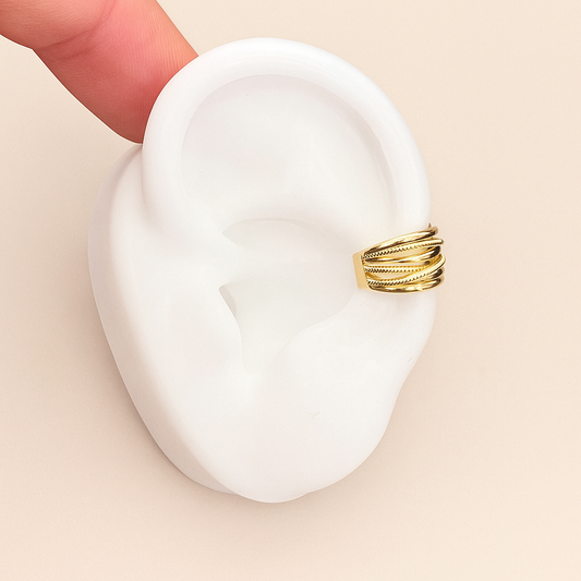 Earcuff Multi-Texture Stack by LIRIO