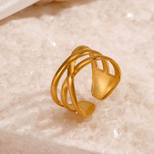 Anillo Cross Minimal By Lirio