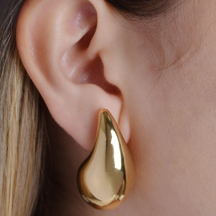 Aretes Golden Drop  Grandes By LIRIO