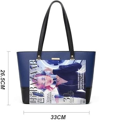 Bolso Tote Elim & Paul Azul con negro  Premium