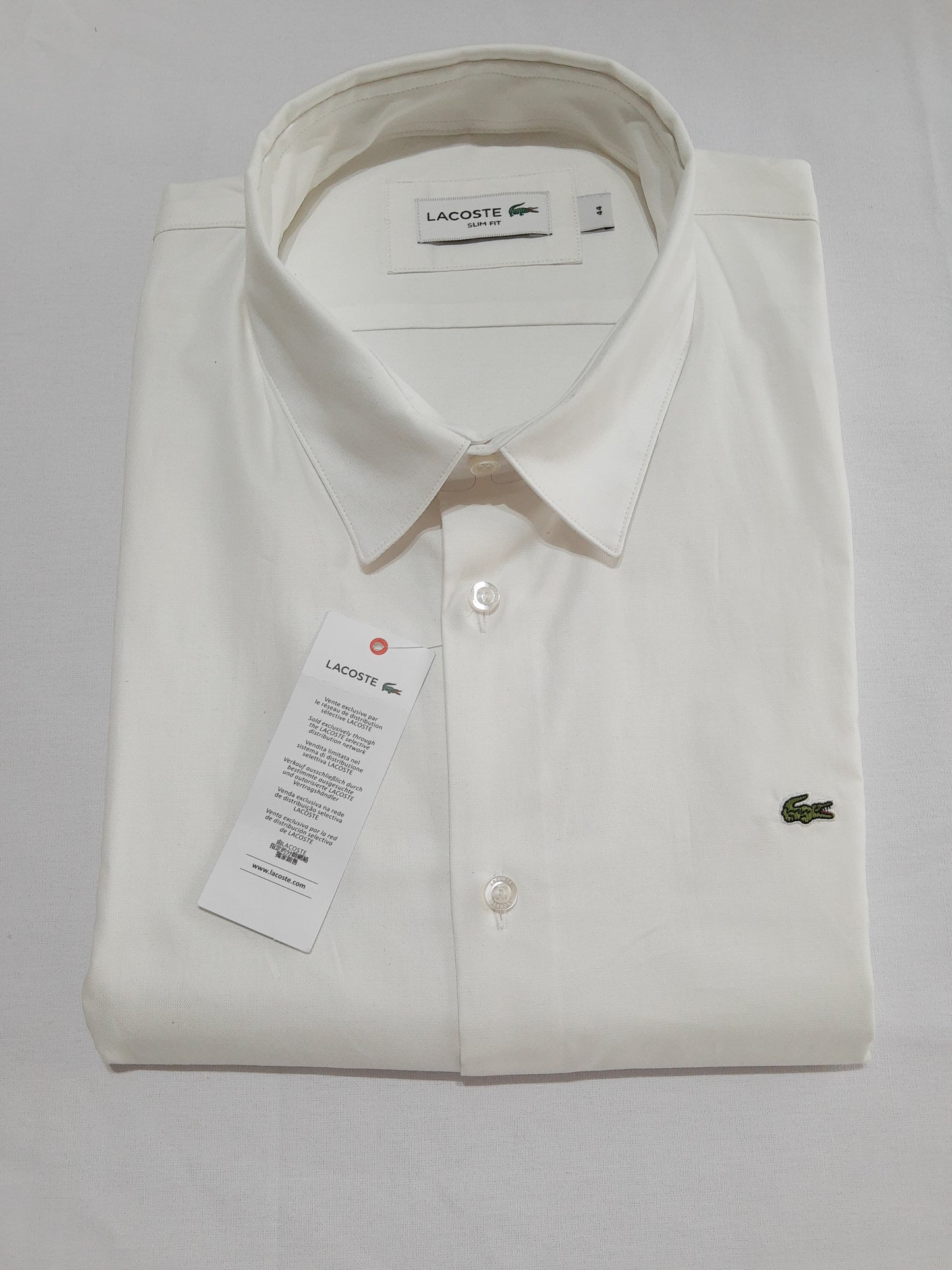 Camisa Lacoste Blanca Slim Fit - CH9627